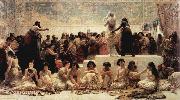 Edwin long,R.A. Der Heiratsmarkt von Babylon oil painting reproduction